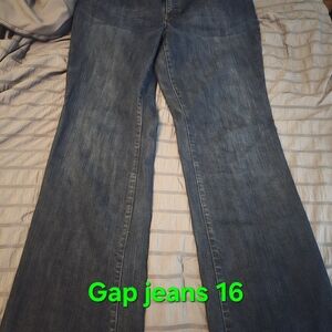 GAP Women's Flare Wide Leg Blue Jeans